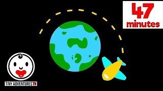 Baby Sensory  47 Minutes High Contrast Animation  Around the World  Video for Baby [upl. by Ttenaej]