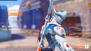 NECROS GENJI GAMEPLAY  POTG  OVERWATCH 2 SEASON 11 UNRANKED TO GM [upl. by Fadil]