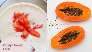 How to make Papaya honey lassi  Healthy Papaya lassi weight loss lassi summer recipe [upl. by Bracci233]