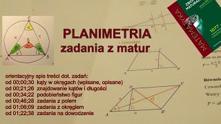 Planimetria  kąty trójkąty okręgi wszystko [upl. by Lodovico117]