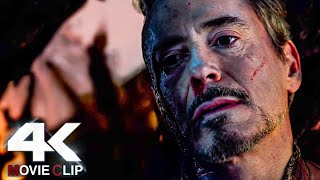 Iron Man Death Scene 4k 60fps  Avengers Endgame  Movie Clip  ironman avengersendgame [upl. by Ariom]