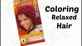 Coloring Short Relaxed Hair [upl. by Jone]