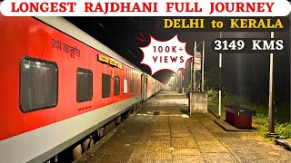 Longest Rajdhani of India  First AC Journey  Pantry Food  Thiruvananthapuram Rajdhani [upl. by Fugate]