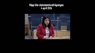 Statsministerutfrågningen 4 april 2024 angående utredningen i sjukförsäkringen  116omdagen [upl. by Uta]