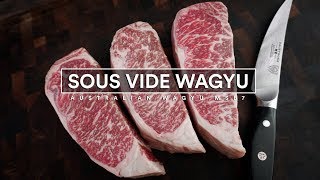 Sous Vide WAGYU Marble Score 7  Australian Wagyu Strip Loin [upl. by Annaoj]