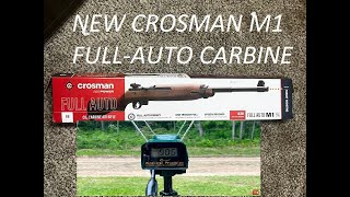 CHRONOGRAPH CROSMAN FULLAUTO M1 CARBINE SHOOTING TARGETS AIR RIFLE BB GUN [upl. by Itin]