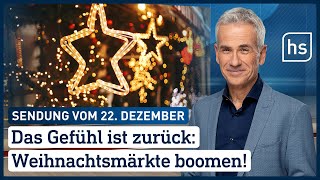 Das Gefühl ist zurück Weihnachtsmärkte boomen  hessenschau vom 22122022 [upl. by Barina]