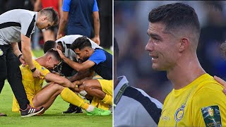 Ronaldo Crying After Losing King Cup of Champions Final vs Al Hilal on Penalties [upl. by Aizatsana]