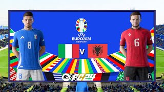 Italy vs Albania  UEFA EURO 2024  Group B  2024 Full Match 4K  FC 24 [upl. by Wilhelmine]