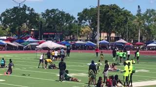 Raynell Chambers III age 14 wins the 400m 5211 in his 1st race of 2018 [upl. by Wolbrom]