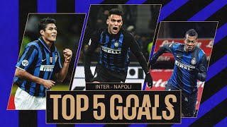 IL TACCO DI ZAMORANO IL MANCINO DI CRUZ ✨🖤💙  INTER HISTORY  TOP 5 GOALS vs NAPOLI ⚽ [upl. by Cavil316]