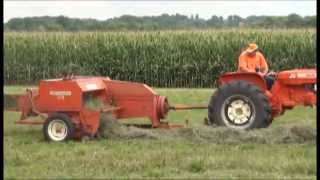 Raking amp Baling With Allis Chalmers [upl. by Norrej]