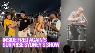 Inside Fred agains surprise Sydney show [upl. by Tserrof89]