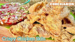 CRISPY CHICKEN SKIN  Chicharon Manok Quick and Easy to Make [upl. by Ullund]