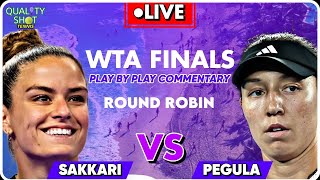 🎾PEGULA vs SAKKARI  WTA Finals 2023 Round Robin  LIVE Tennis PlaybyPlay Stream [upl. by Cohberg]