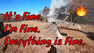 Caught the excavator on fire at the abandoned farm project and about flipped the dump truck [upl. by Ahsinej393]