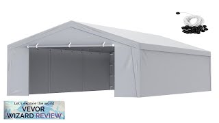 VEVOR Carport Replacement Canopy Cover Top  Side Wall 10 x 20 Review [upl. by Zahara]