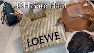 Dhgate Bag Haul  Longchamp Prada Loewe and more [upl. by Dareg]