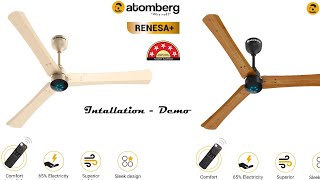 2024 Best BLDC  Atomberg fan  Unbox  Installation Demo  Renesa   BLDC Fan [upl. by Devlin]