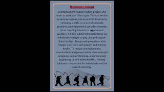 Unemployment  Essay on Unemployment  Paragraph on Unemployment  10 lines on Unemployment [upl. by Acirne]