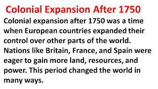 colonial expansion after 1750 essay  colonial expansion after 1750 essay pdf [upl. by Atnicaj]