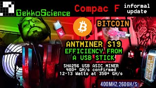 GekkoScience Compac F USB ASIC Miner informal 2 week update JTC39 [upl. by Ursal875]