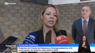 RTP Madeira  Telejornal  Visita a empresas apoiadas pelo IEM IPRAM [upl. by Alten883]