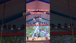 Winners of Indias got talent season10 abhujmad mallakhamb academydancepoleartistpole acrobatics [upl. by Yroger]