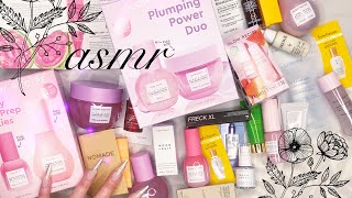 Opening THREE Sephora packages ASMR UNBOXING new skincare  satisfying tingles [upl. by Berget457]