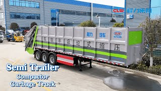 Semi Trailer Compactor Garbage Truck [upl. by Quintin]