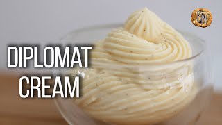 Super light vanilla custard cream  Diplomat Cream [upl. by Eeneg]