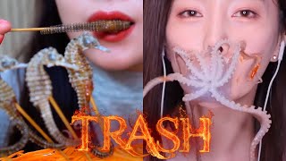 Trash compilation live seafood Asmr Eating  Sas Asmr Linh Asmr Ssoyoung Part 46 [upl. by Nyliret]