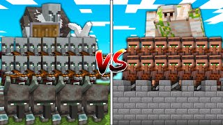 PILLAGER ARMY vs VILLAGER CASTLE in Mob Battle [upl. by Notlek151]