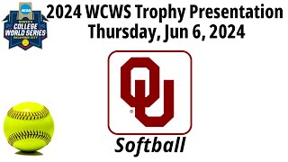 2024 Jun 6  Softball  2024 WCWS Final Out and Trophy Presentation  20240606 [upl. by Vance980]