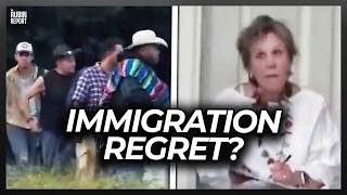 Watch Rich Liberal’s Face as Illegals Are Dropped Off at Her House [upl. by Ahsar]