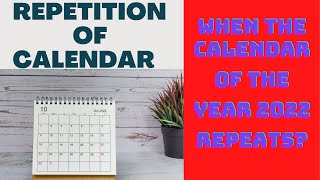 Calendar Reasoning Tricks  Calendar of the Year Repeats in how Many Years  Calendar Repeats Cycle [upl. by Akinhoj28]