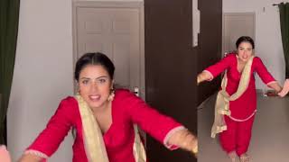 Girl in Red SatinSilk Dance with Punjabi Song [upl. by Anaihk923]