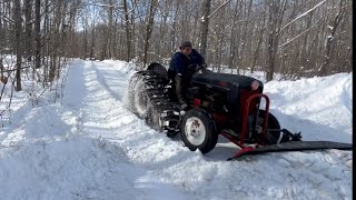 Half track tractor plowing snow [upl. by Ojahtnamas300]