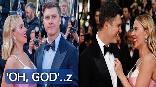 Colin Jost forced to make awkward joke about the wife Scarlett Johanssons body [upl. by Kiran]