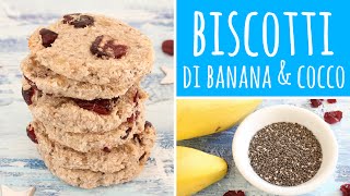 Ricetta per biscotti vegani alla banana cocco semi di chia mirtilli rossi e sciroppo dacero [upl. by Reivazx177]