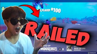 Getting RAILED In FORTNITE RANKED [upl. by Ellynad]