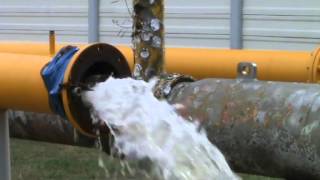 Pipeline Cleaning With Foam Pig [upl. by Zaccaria]