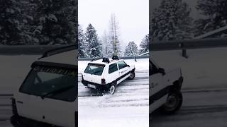 fiat panda 4x4 vs subaru ❄️ shorts [upl. by Alicia]