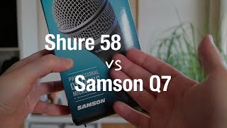 Samson Q7 vs Shure SM58  Dynamic Microphone Review [upl. by Philippe]