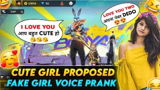 Girl Voice Prank With Random Player 😂  Girl Voice Prank Free Fire  Garena free fire ❤ [upl. by Nanny761]