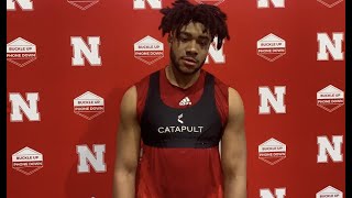 Nebraskas AJ Rollins discusses spring practice [upl. by Autry932]