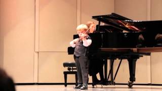 4 year old Violin Prodigy  Nicholas  the Bach Festival July 7 2013 [upl. by Nhguavoj539]