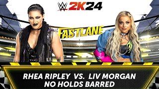 WWE 2K24 💥 RHEA RIPLEY vs LIV MORGAN 💥 NO HOLDS BARRED wwe wwe2k24 [upl. by Michele]