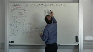 V95 Schubspannungen durch Querkraft Beispiel T Träger [upl. by Yelahs]