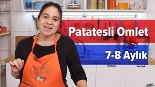 Bebekler İçin Kahvaltı  Tatlı Patatesli Omlet 8 Ay   İki Anne Bir Mutfak [upl. by Moreland]